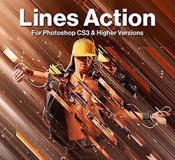 极品PS动作－镜面线条(含图文教程)：Lines Photoshop Action